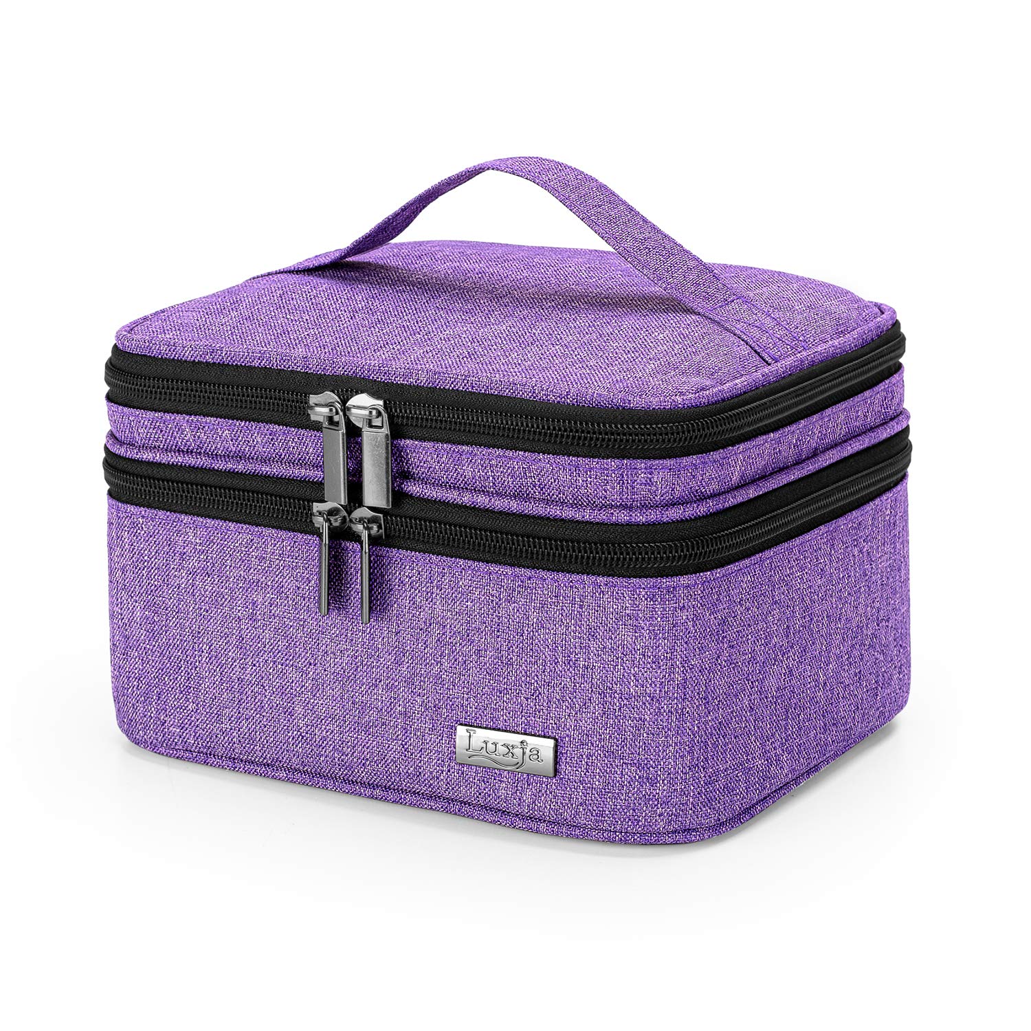 Luxja Essential Oil Carrying Case, Double-Layer, Holds 30 Bottles (5ml-30ml), Purple — image 1