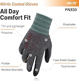 DEX FIT FN330 Nitrile Work Gloves 3D-Comfort Touchscreen 9 Large view 4