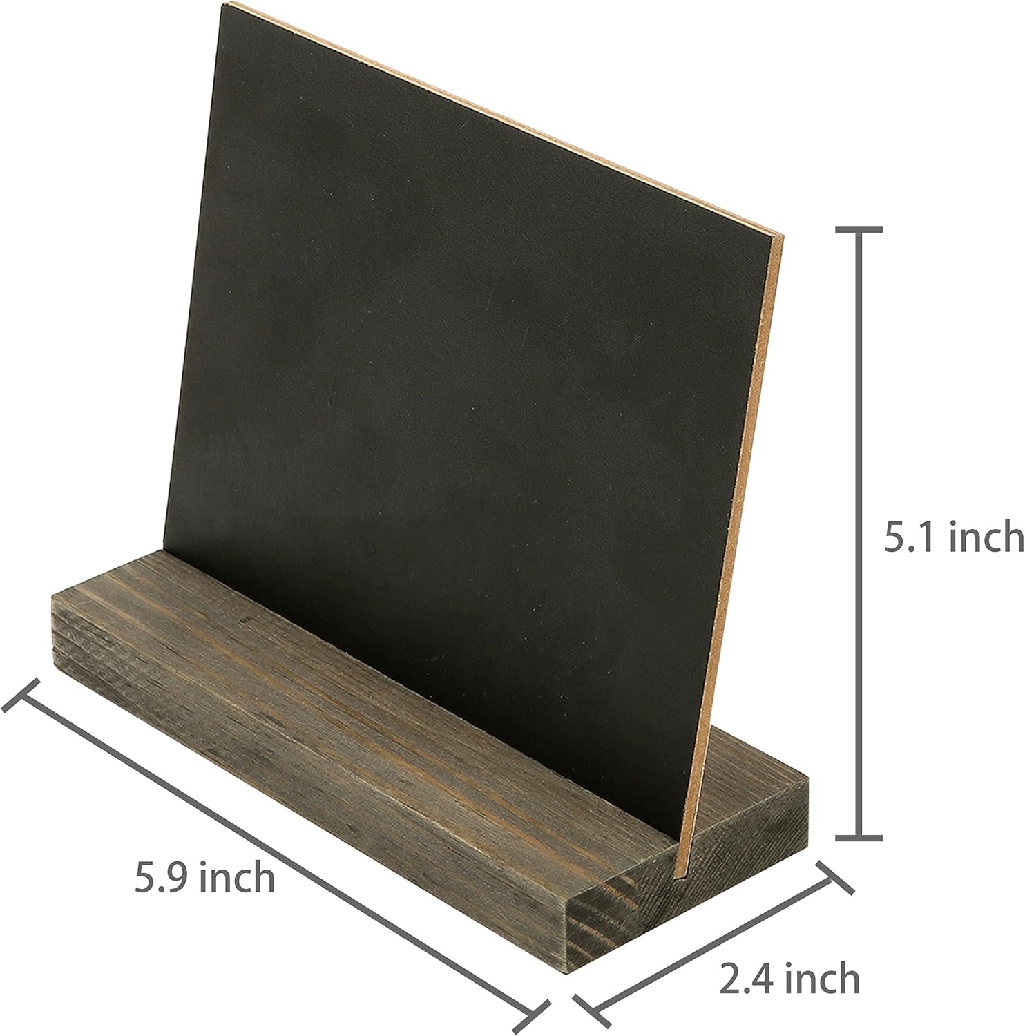 MyGift Mini Tabletop Chalkboard Signs with Rustic Wood Stands, 5 x 6-inch, Set of 6: Garden & Outdoor