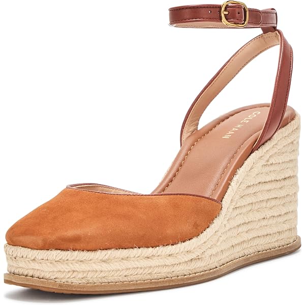 Cole Haan Damen Cloudfeel Espadrille Wedge Sandale – Mit Knöchelriemen, 75 Mm Absatz, Bequem & Stylisch