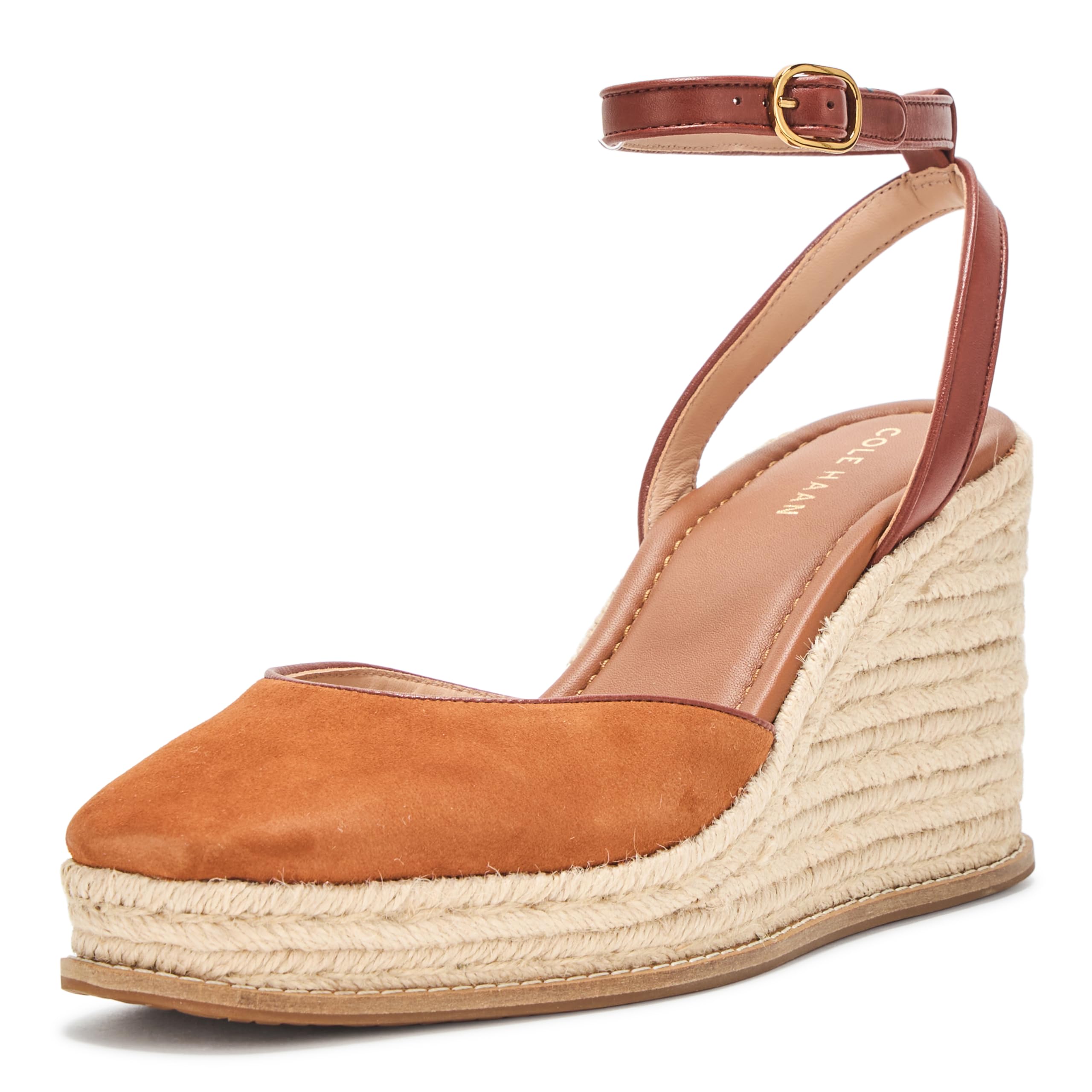 Cole Haan Women’s Cloudfeel Kyra Espadrille Wedges, British Tan Suede, 10.5-B US