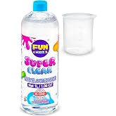 1.06QT Super Clear Slime Activator 34OZ Solution with Plastic Measuring Cup, FunKidz 1L Fine Formulation Work with All Types Slime Glue Washable Non-Toxic Kids Friendly Ingredients