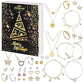 Advent Calendar 2025 Women Silver Gold Jewellery Earring Bracelet Necklace 24 Day Christmas Countdown Calendar Christmas Gift