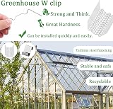 COSORO 100pcs Greenhouse W Clips for Glass Stainless Steel Retaining Springs view 2