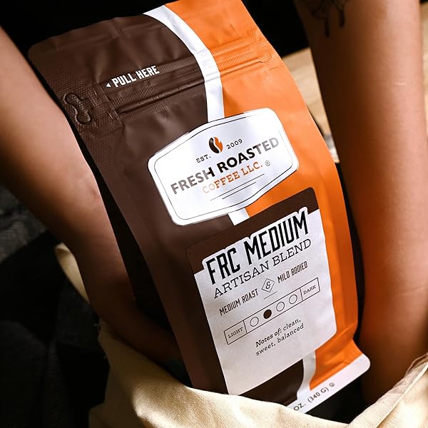 FRESH ROASTED COFFEE, FRC MEDIUM ROAST BLEND, 12 OZ, KOSHER, GROUND