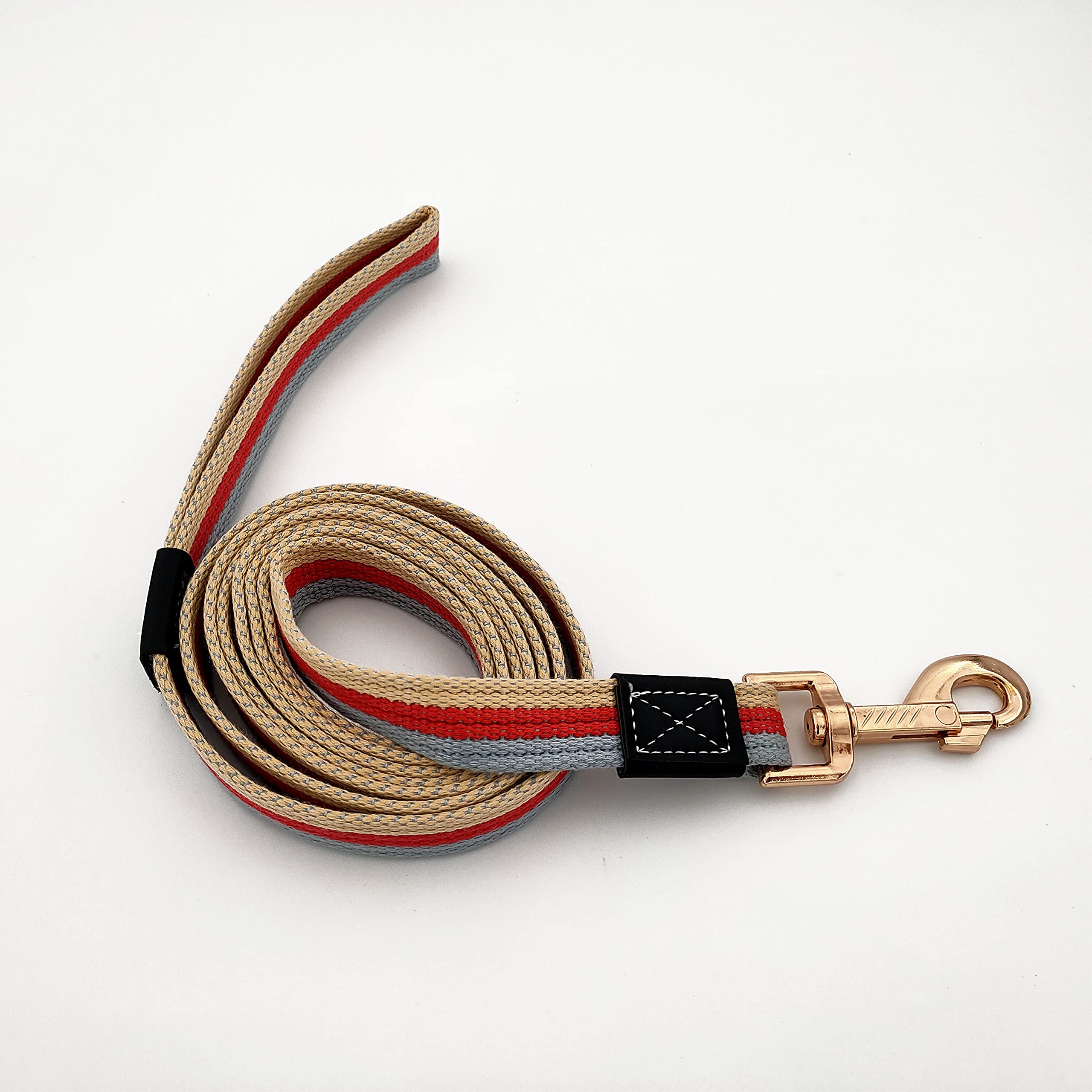MCKhome 2M Red Dog Leash - Soft Polyester, 2M Long x 2CM Wide, Suitable for Small, Medium, Large Dogs