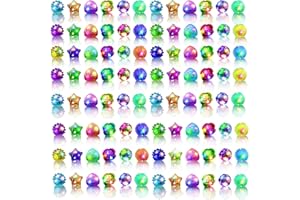 OLUPP Christmas Party Favors 48 Pcs Light Up Rings, Glow In The Dark Party Supplies, 6 Style Flashing Glow In The Dark Rings for Adults & Kids, LED Ring for Birthday Party Favors, Concert, Raves, Halloween