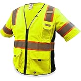 KwikSafety - Charlotte, NC - CHIEF Class 3 Safety Vest | ANSI OSHA High Visibility PPE Construction Work Vest for Men