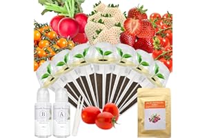MAJERO Red Strawberry and Pineberry Seed Pod Kit for AeroGarden, idoo, Ahopegarden, MUFGA with Strawberry, Pineberry, Radish, Red/Golden Harvest Cherry Tomato - Compatible with All Hydroponics (7-Pod)