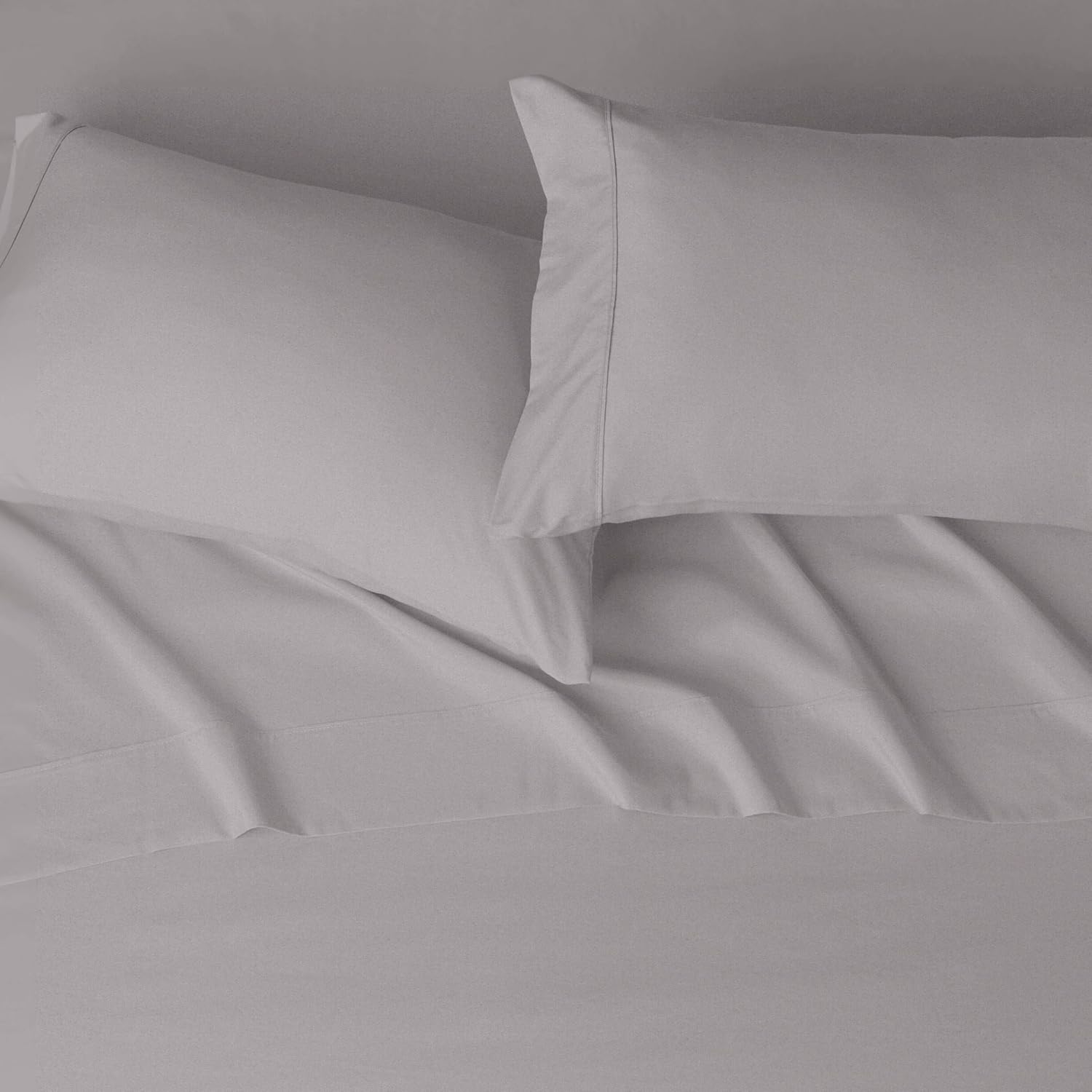 Basics Lightweight Super Soft Easy Care Microfiber Bed Sheet Set with 16" Deep Pockets - Queen, Dark Grey: Home & Kitchen