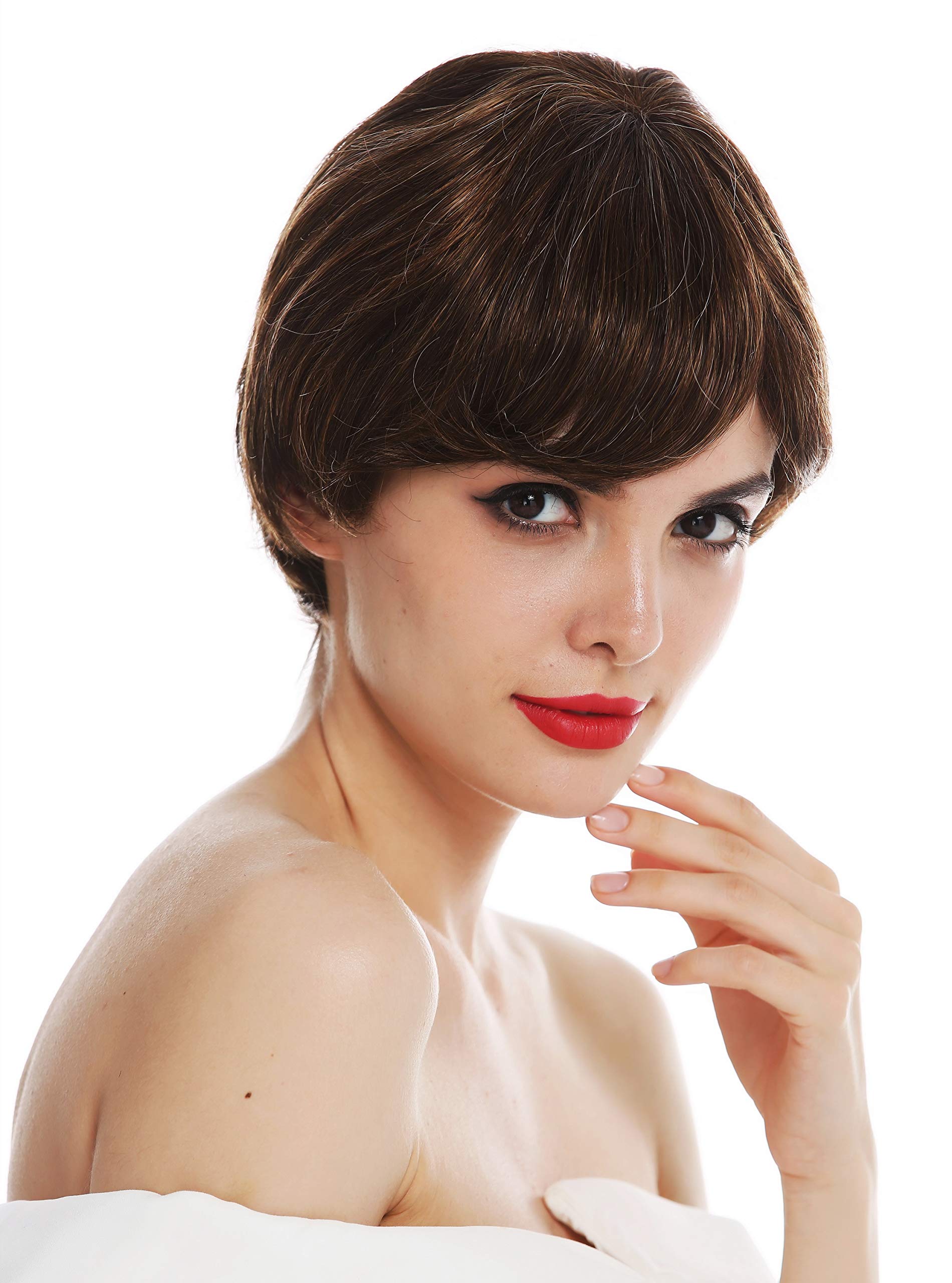 WIG ME UP - STR-MT-830/27/6 wig women's wig monofilament short androgynous sleek brown blonde highlights