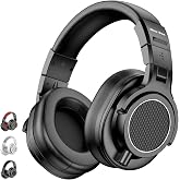 New Bee Studio Headphones, Wired Headphones with 50mm Drivers, Professional DJ Headphones for Recording Mixing Podcast Guitar Piano, 210g Ultra-Lightweight Design, 3.5/6.35mm Jack