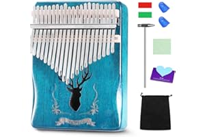 Lydesy Kalimba 21 Keys Thumb Piano Solid Wood Mbira Finger Piano for Beginners with Tuning Hammer, Study Guide, Storage Bag - Gift for Adults & Kids