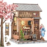 CUTEBEE Book Nook, DIY Miniature House Kit, Japanes Decor Booknook | 3D Puzzle Educational Toy, Sakura Tiny House Bookshelf D&eacute;cor, Adult Craft Gift for Family Friends (Sakura Kimono Shop)