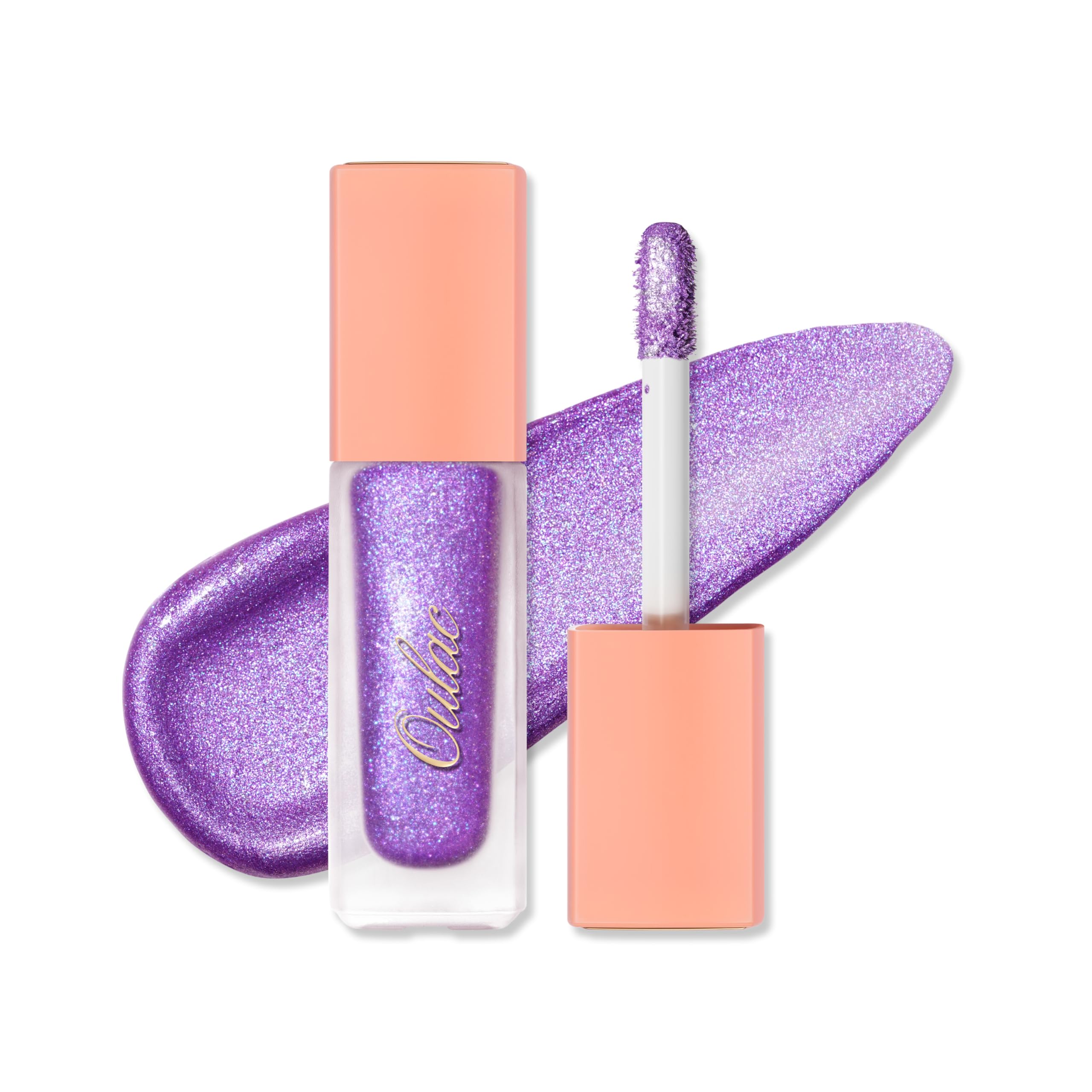 Oulac Liquid Glitter Eyeshadow – Metallic Purple Eyeshadow Liquid Eyeliner with Fine Sparkle, Blendable Eye Make-up, Crease Resisatnt, Vegan, 6.8g, Satellite Dream (07) — image 1