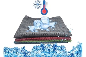 Gold Brand Seven Cooling Towel Yoga Towels 4-Pack Gym Workout Sports Towel Chilly Neck Towels Sweat Absorbent Cool Towel Microfiber Non-Slip Breathable Travel Camping Sport Towels 40" x 12"