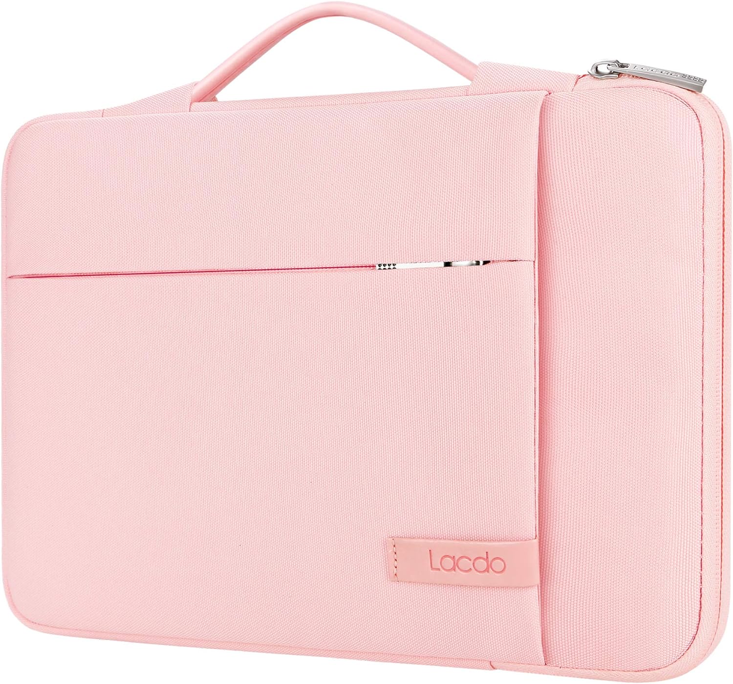 Lacdo 360° Protective Laptop Sleeve Case Computer Bag for 15.6 Inch Acer Aspire, Predator, Inspiron, ASUS ZenBook 15 VivoBook, HP Pavilion, IdeaPad 330, ThinkPad E590 Chromebook Water Repellent, Pink