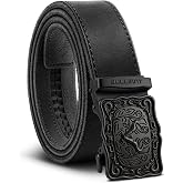 BULLIANT Men Western Full Grain Leather Ratchet Gift Belt Trimmable 1.5