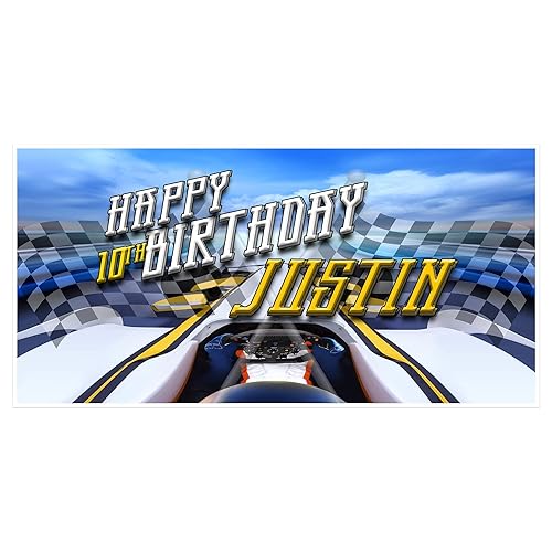 Amazon Com Race Car Personalized Birthday Banner Handmade