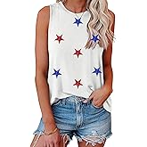 American Flag Crop Top for Women 4th of July Tank Tops USA Independence Day Patriotic Stars Stripes Sleeveless Shirts