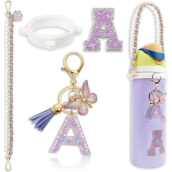Mini Llavero De Taza, Llavero De Vaso Para Taza Stanley, Dijes Para Bolso Y Monedero Para Mujeres, Soporte Para Palo De Labios Para Niñas, Azul + Rojo Rosa