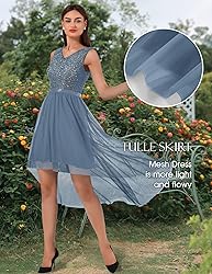 BeryLove Sequin Homecoming Dresses Tulle Formal