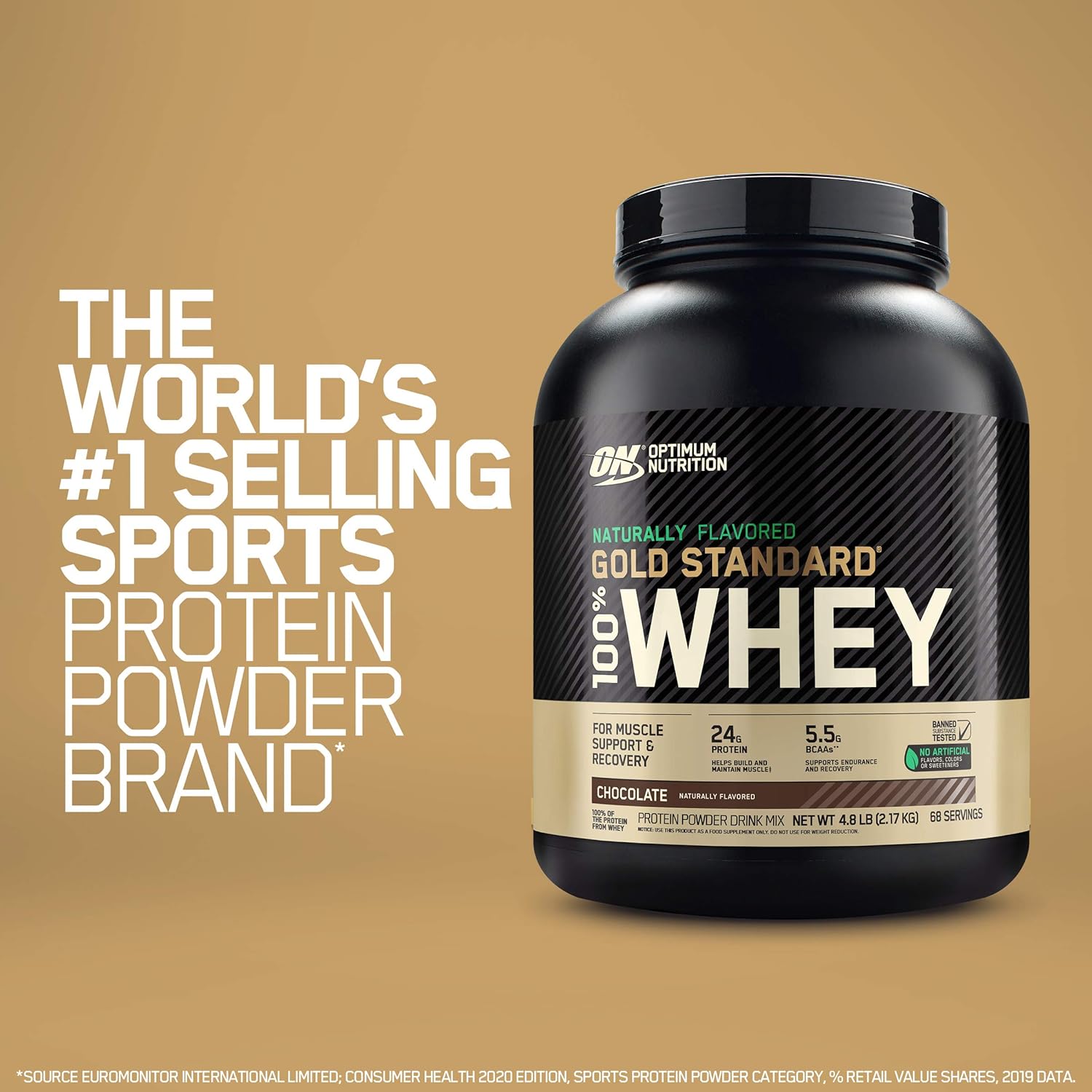 Optimum Nutrition Gold Standard 100% Whey Protein Powder, Naturally Flavored Vanilla, 4.8 Pound (Packaging May Vary): Health & Personal Care