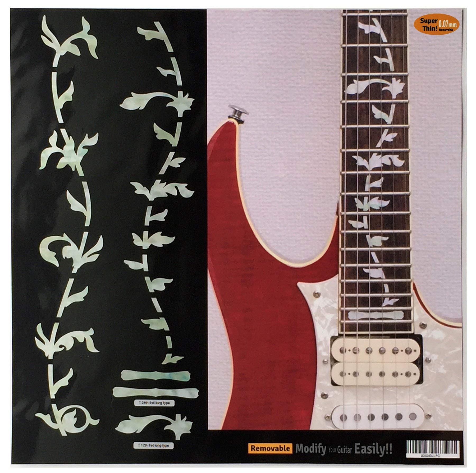 Inlaystickers Fret Markers for Guitars - Tree Of Life - White Pearl