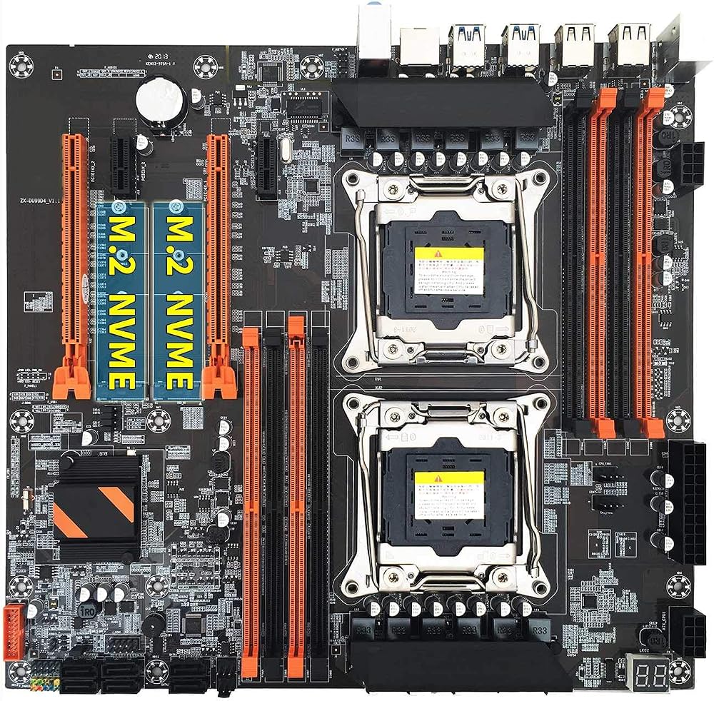 Peowuieu X99 Motherboard LGA 2011-3 DDR4 Xeon E5 Support 8x32GB Memory