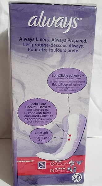 ALWAYS XTRA PROTECTION DAILY LINERS PLUS ODOR-LOCK PADS, DOUBLE PACK, EXTRA LONG, 60 EA, 2 PACK