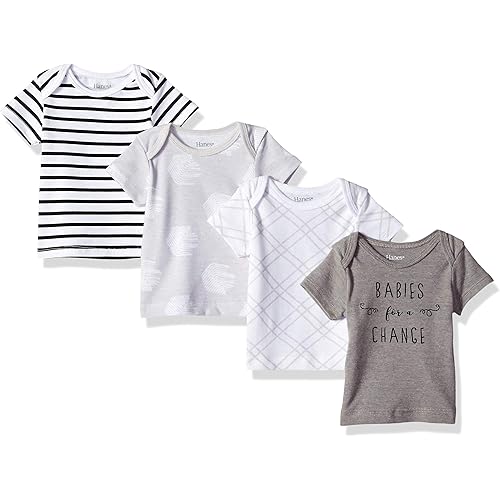 Hanes Ultimate Baby Flexy 4 Pack Short Sleeve Crew Tees