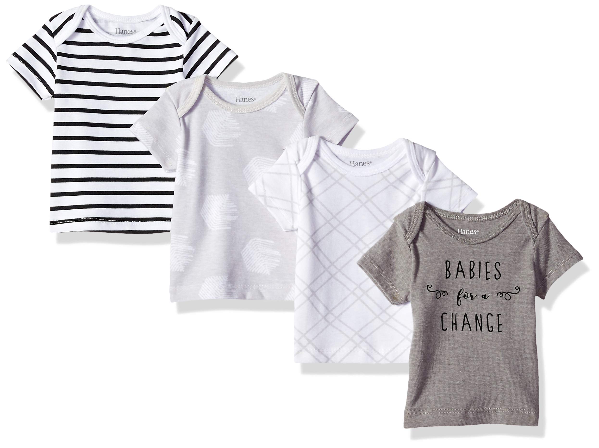 Hanes Ultimate Baby Flexy 4 Pack Short Sleeve Crew Tees