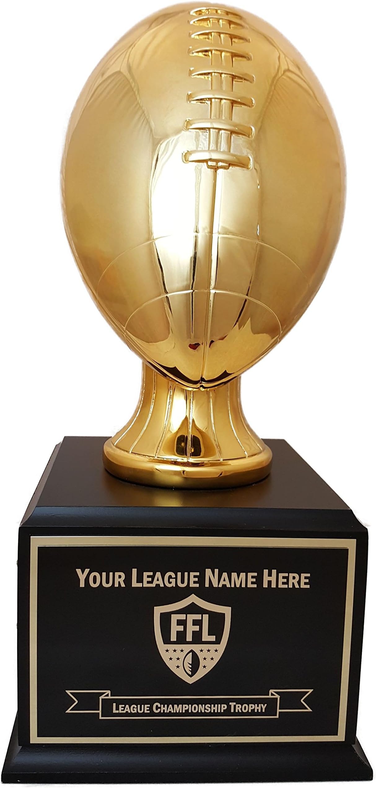 18 Year Bright Gold Metallic Finish Resin Fantasy Football Trophy P5200 - Click to Customize!