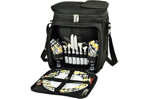 Picnic at Ascot Original Insulated Picnic Basket/Cooler Equipped with Service for 2- Designed, Assembled & Quality Approved in the USA