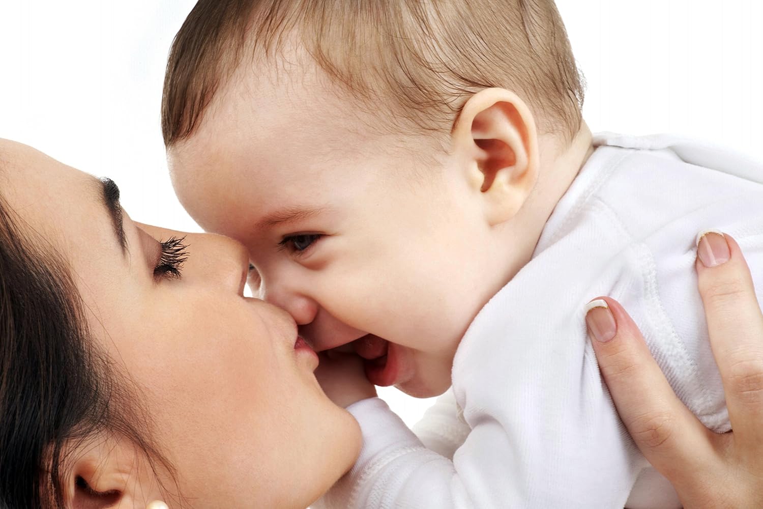 mother kiss baby