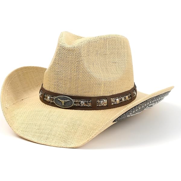Clobeau Adjustable Straw Cowboy Cowgirl Hat Western Hats  display picture 1
