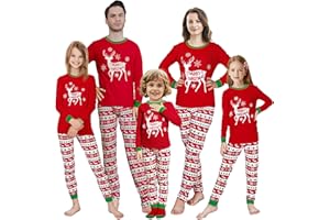 KikizYe Christmas Family Matching Pajamas Family Holiday Pjs Matching Sets