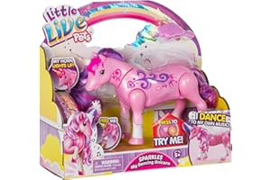 Little Live Pets Sparkles The Unicorn Toy, Musical Dancing Pony Toy with Light Up Rainbow Horns, Interactive Animal Toys for Kids of Ages 5+