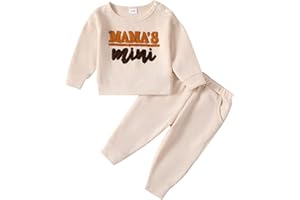 Mikrdoo Toddler Baby Girl Clothes Pants Set Toddler Pullover Tops Fall Winter Outfits