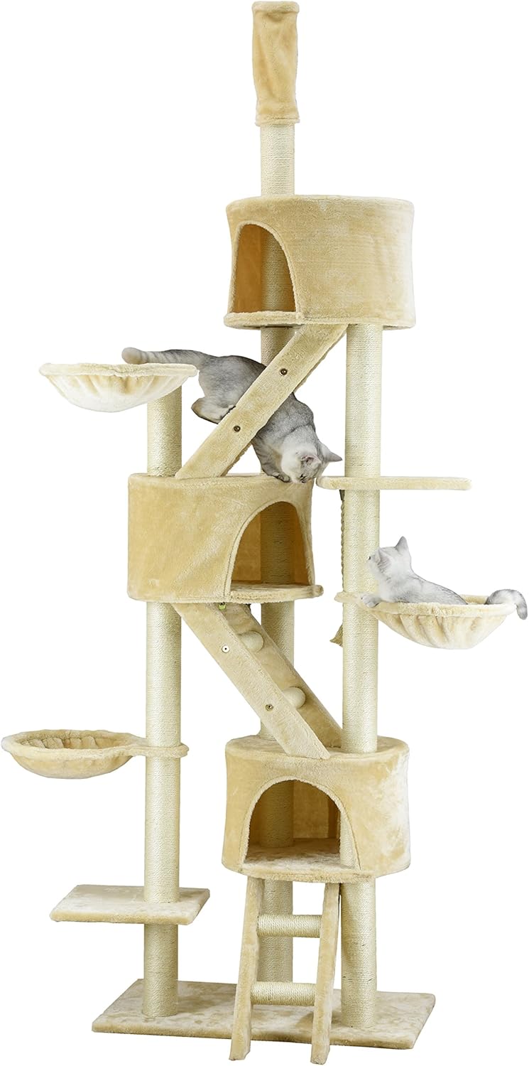 Go Pet Club Huge Cat Tree Beige Color: Pet Supplies