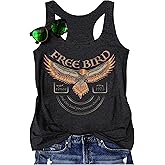 LANMERTREE Summer Vintage Racerback Tank Top Women A Little Country A Little Hood Funny Country Sleeveless Shirt Tops