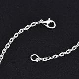 EBOOT 12Pcs Silver Plated Link & Twisted Cross Chain Necklace Set 18in view 6
