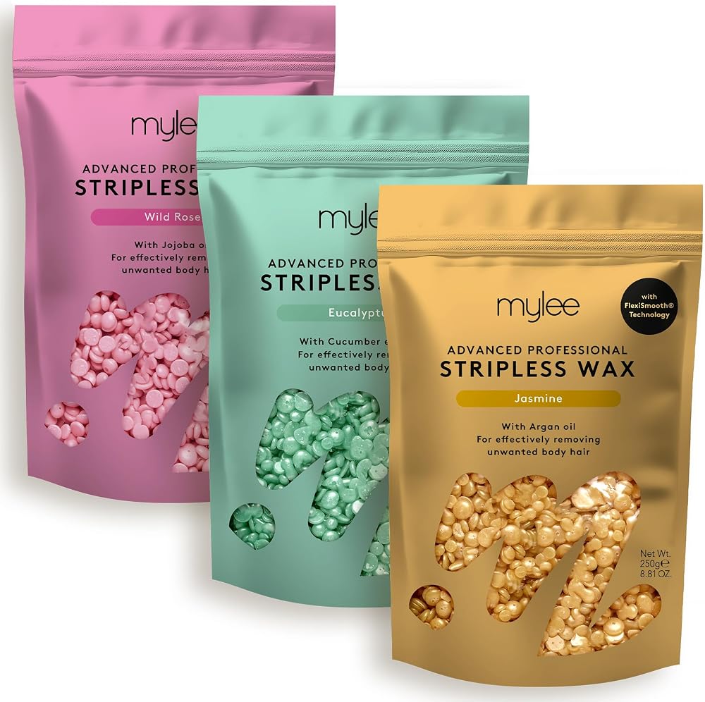 Mylee Advanced Stripless Wax Trio 3x250g Jasmine Eucalyptus Wild Rose