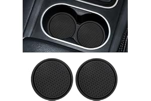 KIWEN Car Cup Coaster 2PCS, 2.75 inch Car Accessories Anti Slip Cup Holder Insert Coaster, Suitable for Most Car Interior, Black