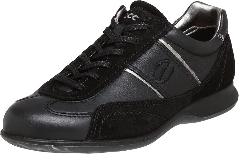 ecco black lace up womens shoes