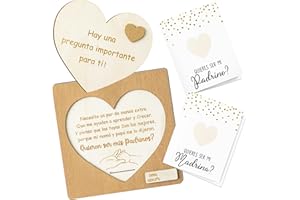 CJiangpo 3Pcs Will You Be My Godparents Proposal Gift, Madrina Padrino Proposal Gift in Spanish Godmother Godfather Card Ideas from Godchild, God Parents Announcement Baptism Present