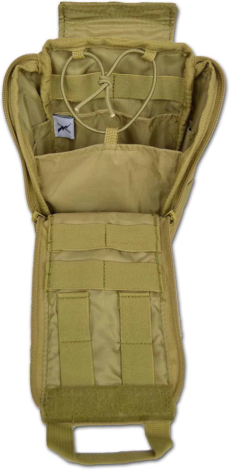 Lightning X Premium IFAK Gunshot Trauma & Bleeding MOLLE Kit w/Entry-Exit Wound Supplies - Black: Health & Personal Care