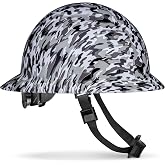 ACERPAL Full Brim Hard Hat, Non-Vented, Padded Safety Helmet, Chin Strap | 6-Point Ratchet Suspension, Padded Fit, Chin Strap, HDPE Shell, ANSI Z89.1 Type I Class E, G &amp; C