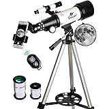 Gskyer Telescope, 70mm Aperture 400mm AZ Mount Astronomical Refracting Telescope for Kids Beginners - Travel Telescope with C