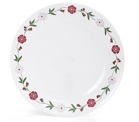 Corelle Livingware Spring Pink Dinner Set, 27.2cm, 14-Pieces, Multicolor